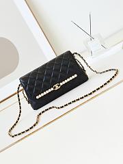 Bagsaaa Chanel Flap Bag AS4452 Black Lambskin Imitation Pearls - 17 × 25 × 5 cm - 1