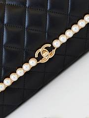 Bagsaaa Chanel Flap Bag AS4452 Black Lambskin Imitation Pearls - 17 × 25 × 5 cm - 3