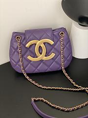 Bagsaaa Chanel Small Messenger Bag AS4609 Purple - 14 × 21 × 5 cm - 1