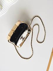 Bagsaaa Chanel Mini Van Minaudiere Black/White/Gold AS4590 - 9.4 × 16 × 8.7 cm - 3