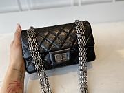 Bagsaaa Chanel Mini 2.55 Handbag AS0874 Aged Calfskin Black & Silver Hardware - 15.5 × 20 × 6 cm - 2