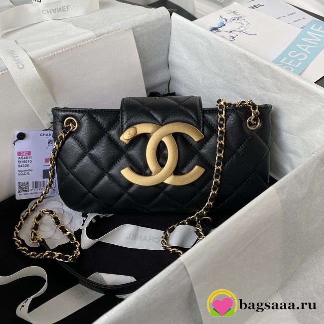 Bagsaaa Chanel Baguette Bag AS4611 Black- 11.5 × 24 × 4.5 cm - 1