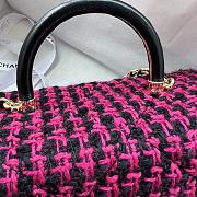 Bagsaaa Chanel Small Box Bag Wool Tweed Fuchsia & Black AS4470 - 13.5 × 19 × 8 cm - 4