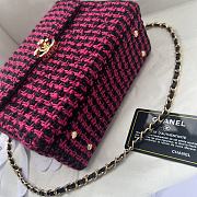 Bagsaaa Chanel Small Box Bag Wool Tweed Fuchsia & Black AS4470 - 13.5 × 19 × 8 cm - 2