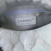 Bagsaaa Chanel Small Bowling Bag Shearling Lambskin White AS4280 - 10.5 × 25 × 13 cm - 4