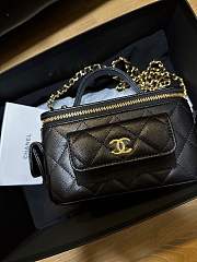 Bagsaaa Chanel Clutch With Chain AP3017 Black Grained Shiny Calfskin - 9.5 × 17 × 8 cm - 1