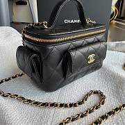 Bagsaaa Chanel Clutch With Chain AP3017 Black Grained Shiny Calfskin - 9.5 × 17 × 8 cm - 3