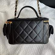 Bagsaaa Chanel Clutch With Chain AP3017 Black Grained Shiny Calfskin - 9.5 × 17 × 8 cm - 4