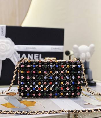 Bagsaaa Chanel Evening Bag AS3771 Black & Multicolor - 11×17×7 cm