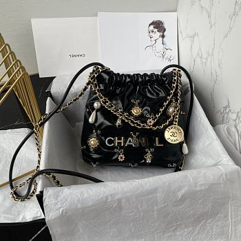 Bagsaaa Chanel 22 Mini Handbag Black Bijoux Charms AS3980 - 20 × 19 × 6 cm