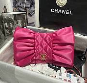 Bagsaaa Chanel Clutch Satin & Gold-Tone Metal Pink AS4098 - 20 × 20 × 4 cm - 1