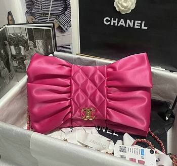 Bagsaaa Chanel Clutch Satin & Gold-Tone Metal Pink AS4098 - 20 × 20 × 4 cm