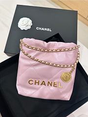 Bagsaaa Chanel 22 Mini Handbag Shiny Calfskin Light Pink AS3980 - 20 × 19 × 6 cm - 1