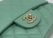 Bagsaaa Chanel Flap Bag Light Green Lambskin - 25cm - 5