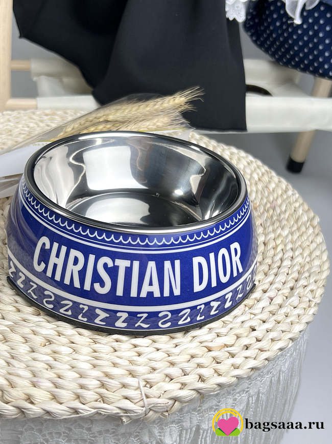 Bagsaaa Dior Blue Pet Bowl - 1