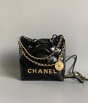 Bagsaaa Chanel 22 Mini Handbag Shiny Black AS3980 - 20×19×6 Cm - 1