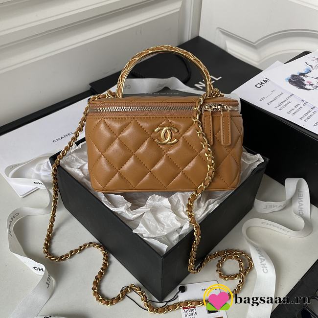 Bagsaaa Chanel Clutch With Chain AP3383 Brown - 9.5 × 17 × 8 cm - 1