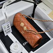 Bagsaaa Chanel Flap Phone Holder With Chain AP3426 Brown - 10 × 17.2 × 3.3 cm - 4