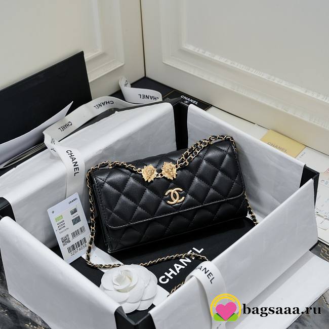 Bagsaaa Chanel Flap Phone Holder With Chain AP3426 Black - 10 × 17.2 × 3.3 cm - 1