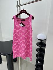 Bagsaaa GG Cotton Jacquard Dress Pink - 1