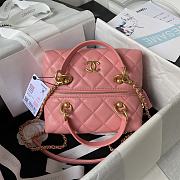 Bagsaaa Chanel Bag With Top Handle AS4201 Pink - 17X21X5.5cm - 1