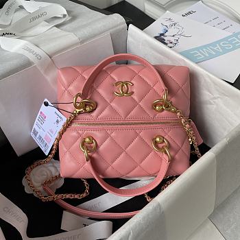 Bagsaaa Chanel Bag With Top Handle AS4201 Pink - 17X21X5.5cm