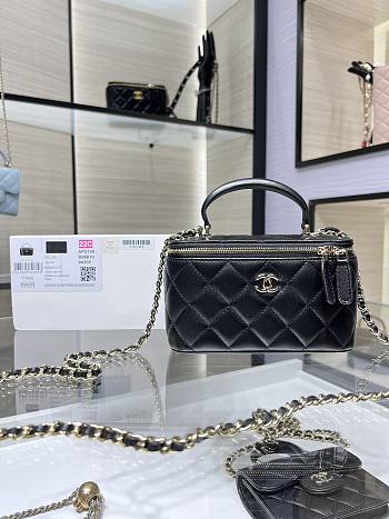 Bagsaaa Chanel Small Vanity With Chain Black AP2199 - 17*9.5*8cm