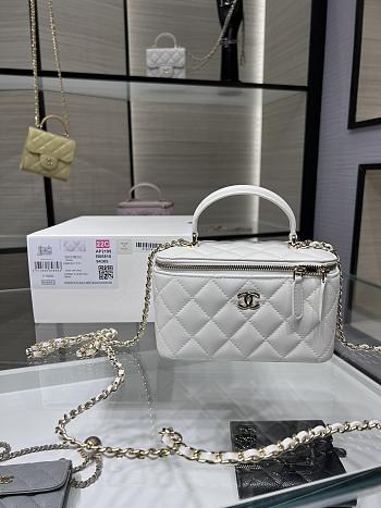 Bagsaaa Chanel Small Vanity With Chain White AP2199 - 17*9.5*8cm