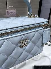 Bagsaaa Chanel Small Vanity With Chain Light Blue AP2199 - 17*9.5*8cm - 2