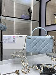 Bagsaaa Chanel Small Vanity With Chain Light Blue AP2199 - 17*9.5*8cm - 3