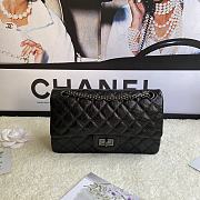 Bagsaaa Chanel 2.55 Handbag Aged Calfskin & Full Black A37586 - 16 × 24 × 7.5 cm - 1