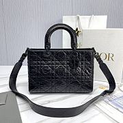 Bagsaaa Dior Medium Lady D-Sire My ABCDior Bag Black Macrocannage Crinkled Calfskin - 30 x 20 x 13 cm - 1