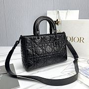 Bagsaaa Dior Medium Lady D-Sire My ABCDior Bag Black Macrocannage Crinkled Calfskin - 30 x 20 x 13 cm - 5