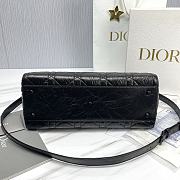 Bagsaaa Dior Large Lady D-Sire Bag Black Macrocannage Crinkled Calfskin - 35 x 23 x 15 cm - 2