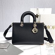 Bagsaaa Dior Medium Lady D-Sire My ABCDior Bag Black Bull Leather - 30 x 20 x 13 cm - 1