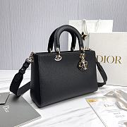 Bagsaaa Dior Medium Lady D-Sire My ABCDior Bag Black Bull Leather - 30 x 20 x 13 cm - 3