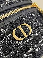 Bagsaaa Dior 30 Montaigne Mini Vanity Case Black Cannage Tweed Embroidery - 16.5 x 8 x 9.5 cm - 4