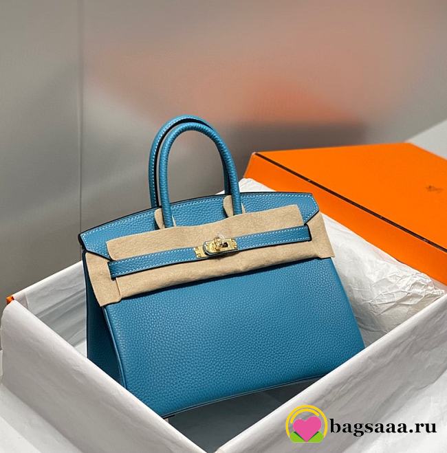 Bagsaaa Hermes Birkin Bag Blue Togo - 25cm - 1