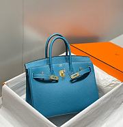 Bagsaaa Hermes Birkin Bag Blue Togo - 25cm - 5