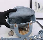 Bagsaaa Small Lady Dior My ABCDior Bag Sky Blue Cannage Lambskin - 20 x 17 x 8 cm - 4