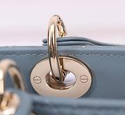 Bagsaaa Small Lady Dior My ABCDior Bag Sky Blue Cannage Lambskin - 20 x 17 x 8 cm - 3