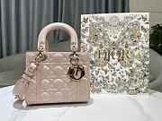 Bagsaaa Small Lady Dior My ABCDior Bag Powder Pink Cannage Lambskin - 20 x 17 x 8 cm - 1