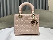 Bagsaaa Small Lady Dior My ABCDior Bag Powder Pink Cannage Lambskin - 20 x 17 x 8 cm - 5