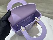 Bagsaaa Small Lady Dior My ABCDior Bag Lilac Purple Cannage Lambskin - 20 x 17 x 8 cm - 4