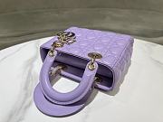 Bagsaaa Small Lady Dior My ABCDior Bag Lilac Purple Cannage Lambskin - 20 x 17 x 8 cm - 3