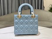 Bagsaaa Small Lady Dior Bag Blue Cannage Lambskin M0531 - 20 x 17 x 8 cm - 3