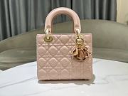 Bagsaaa Small Lady Dior Bag Powder Pink Cannage Lambskin M0531 - 20 x 17 x 8 cm - 5