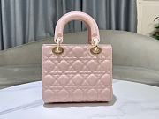 Bagsaaa Small Lady Dior Bag Powder Pink Cannage Lambskin M0531 - 20 x 17 x 8 cm - 4