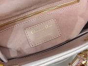 Bagsaaa Small Lady Dior Bag Powder Pink Cannage Lambskin M0531 - 20 x 17 x 8 cm - 3