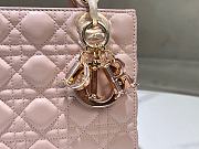 Bagsaaa Small Lady Dior Bag Powder Pink Cannage Lambskin M0531 - 20 x 17 x 8 cm - 2